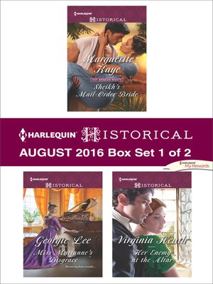 Harlequin Historical August 2016--Box Set 1 of 2 - ebook